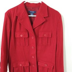 The Limited.  Red peacoat.  Medium